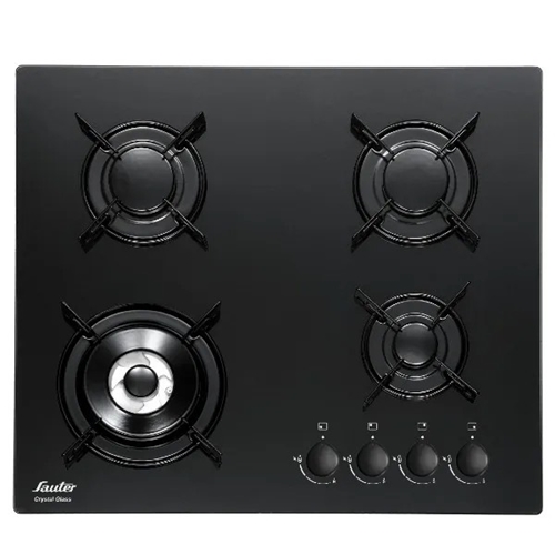 כיריים זכוכית 60 ס"מ 4 להבות SAUTER SHG8020B שחור