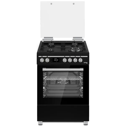 תנור משולב כיריים גז רחב KING KFSD-6090B PRO שחור