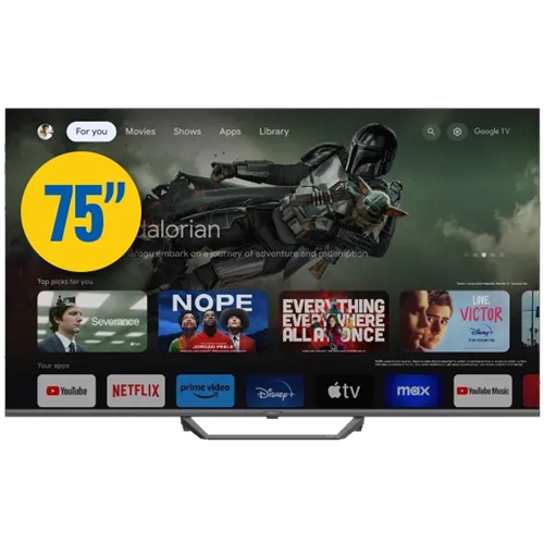 טלוויזיה "75 Google Tv 4K QLED דגם HAIER H75S80FUX