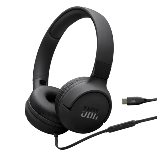 אוזניות קשת חוטיות דגם JBL TUNE T520 USB-C שחור