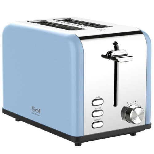 מצנם יוקרתי 2 פרוסות דגם SOL SL-7507 סול תכלת