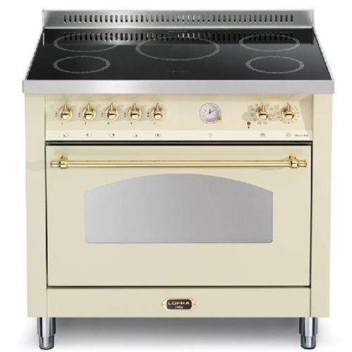 תנור משולב כיריים אינדוקציה 90 ס"מ LOFRA קרם זהב