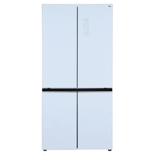 מקרר 4 דלתות 600 ליטר TCL C780CDWG זכוכית לבנה