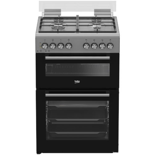 תנור דו תאי משולב כיריים גז 60 ס"מ BEKO KFDM6126BX