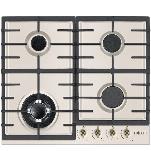 כיריים גז 4 להבות 60 ס"מ FUJICOM FJ-GHRT13BG שמנת