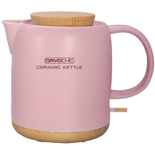 קומקום קרמי 1 ליטר דגם Davo DCK270 ורוד