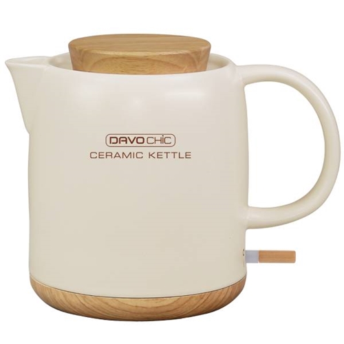 קומקום קרמי 1 ליטר דגם Davo DCK270 לבן