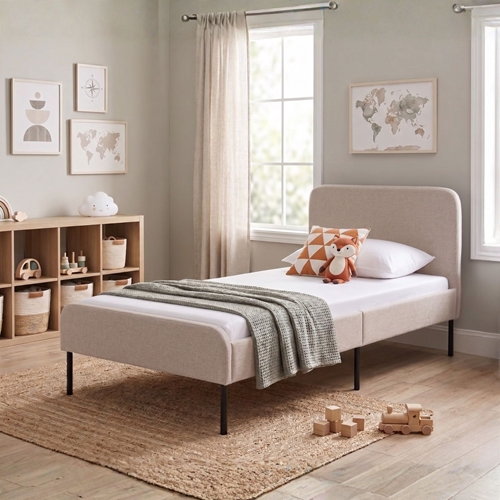 מיטת יחיד 190*90 ס"מ אפור בהיר מיקה Tudo Design