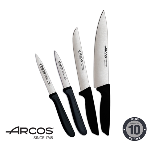 סט 4 סכינים מבית ARCOS ספרד כולל סכין שף