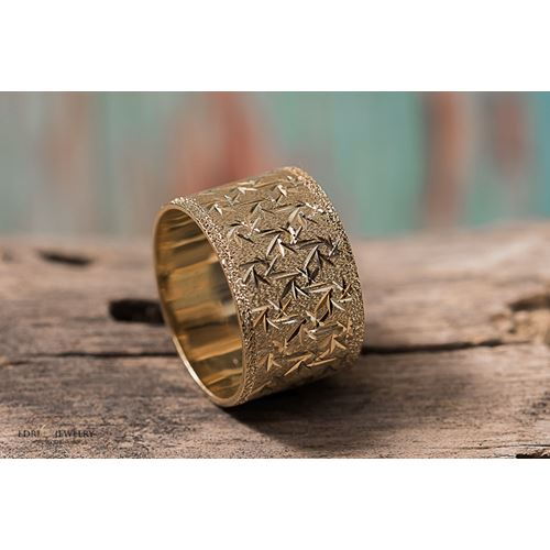 טבעת זהב טהור 14K דגם Havana בעיצוב מרהיב
