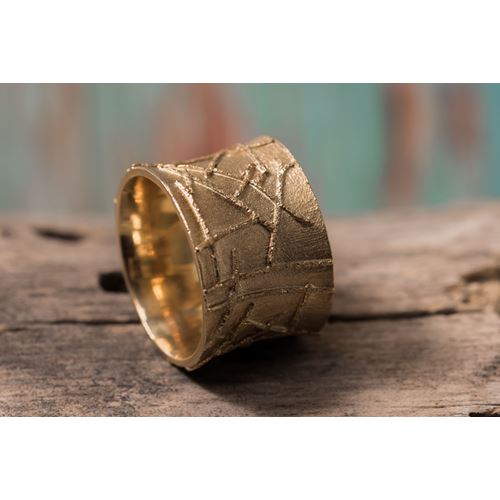 טבעת זהב טהור 14K מדגם Kyoto