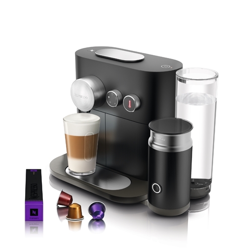 מכונת קפה Nespresso אקספרט אנד מילק עם מקציף חלב מובנה שחור