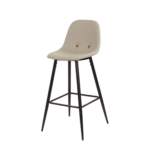 כיסא בר בעיצוב רטרו מדליק עם ריפוד דמוי עור ביתילי