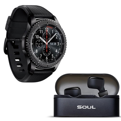 שעון חכם Gear S3 Frontier + אוזניות SOUL ST-XS