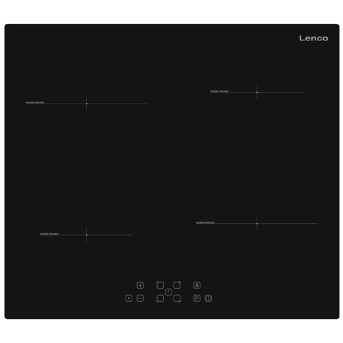 כיריים אינדוקציה שחורות 60 ס"מ LENCO LHI-603