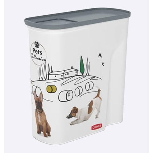 מיכל אחסון מזון יבש לחיות מחמד 6 ליטר בעיטור כלב