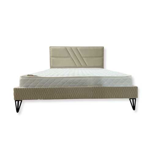 מיטה מעוצבת עשויה עץ 6087 + מזרון קפיצים אולימפיה