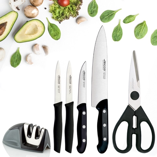 סכין שף סכין מטבח זוג סכיני ירקות מספריים ומשחיז