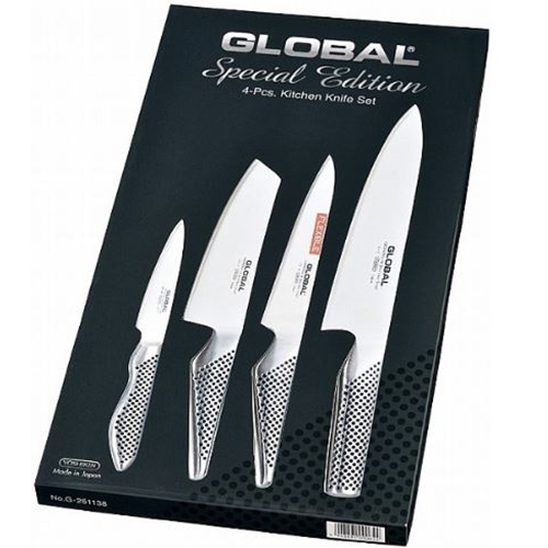 סט 4 סכינים מקצועיות ואיכותיות מבית GLOBAL