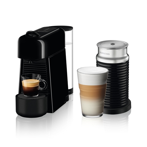 מכונת קפה NESPRESSO אסנזה פלוס בגוון שחור + מקציף
