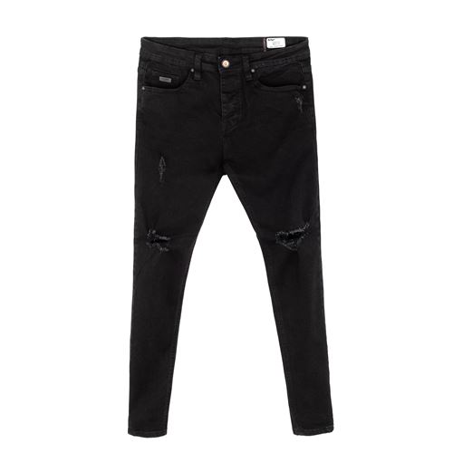 ג'ינס שחור עם קרעים