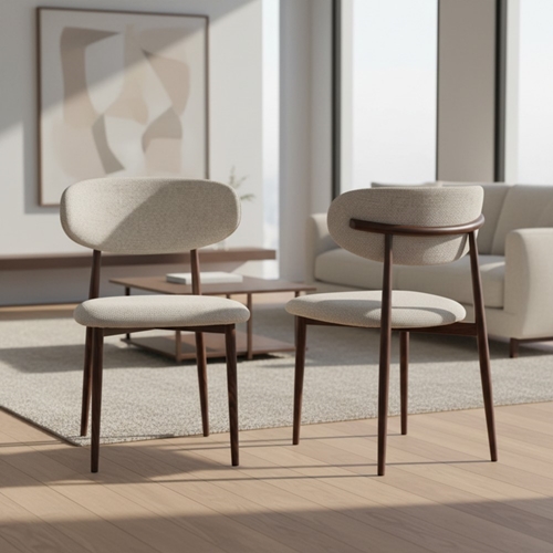 זוג כיסאות לפינת אוכל בריפוד בד סמבה HOME DECOR