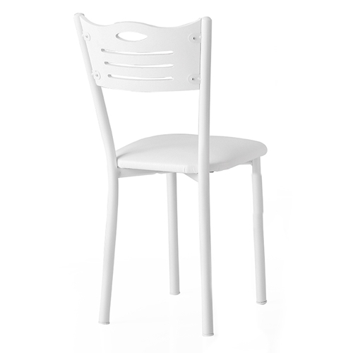 סט 4 כיסאות מטבח ממתכת בצבע לבן