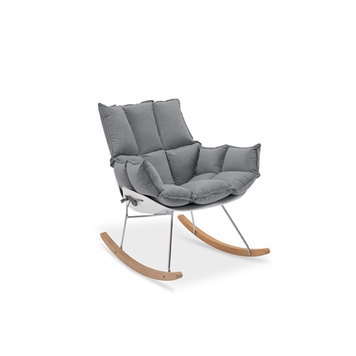 כיסא נדנדה נוח ומפנק דגם בוניטה בצבע אפור MYDESIGN