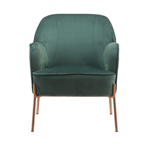 כורסא מעוצבת ונוחה צבע ירוק עם רגלי זהב HOME DECOR