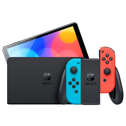 קונסולה נינטנדו דגם Nintendo Switch OLED כחול/אדום