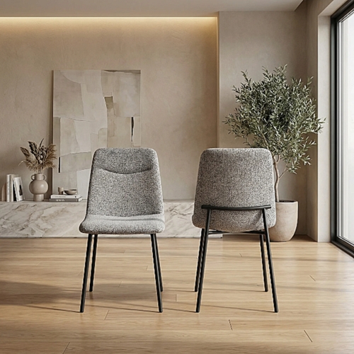 זוג כיסאות לפינת אוכל דגם פולג – אפור HOME DECOR