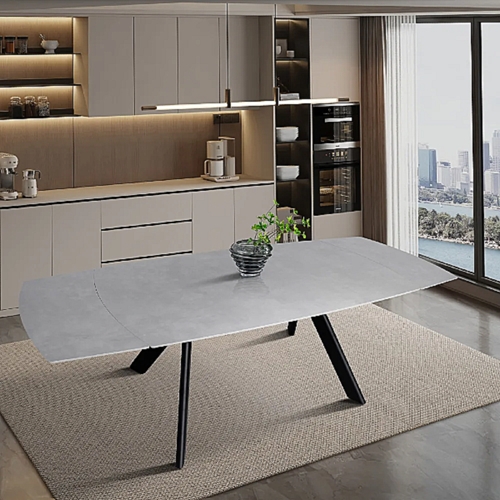 שולחן אוכל אבן קרמית נפתח גלבוע – אבן HOME DECOR