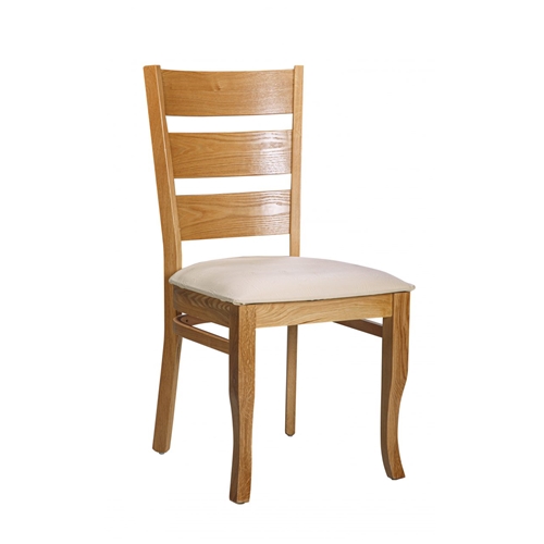 4 כיסאות פינת אוכל מעץ מושב מרופד בד רחיץ LEONARDO