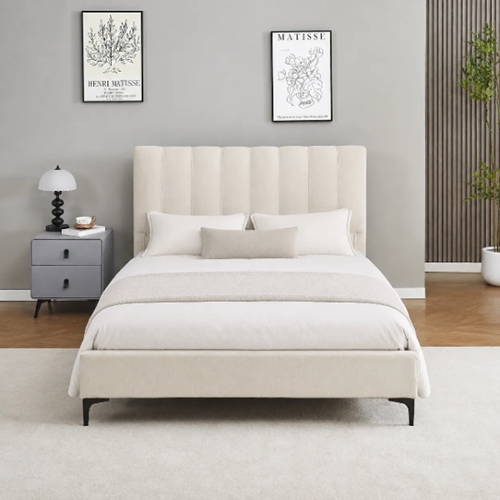 מיטה זוגית 140/190 דגם נעמה 140 קרם HOME DECOR
